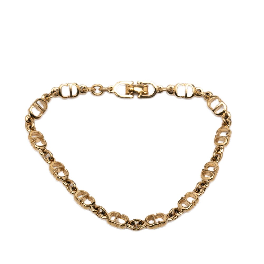 Pre-Loved Dior Gold Plated CD Logo Chain Link Bracelet - Picture 1 of 5